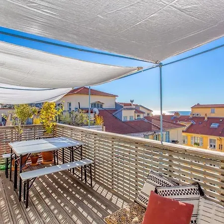 Apartment #9 Opera's Duplex Panoramic Sea View Terrace & Ac 1min To Nice